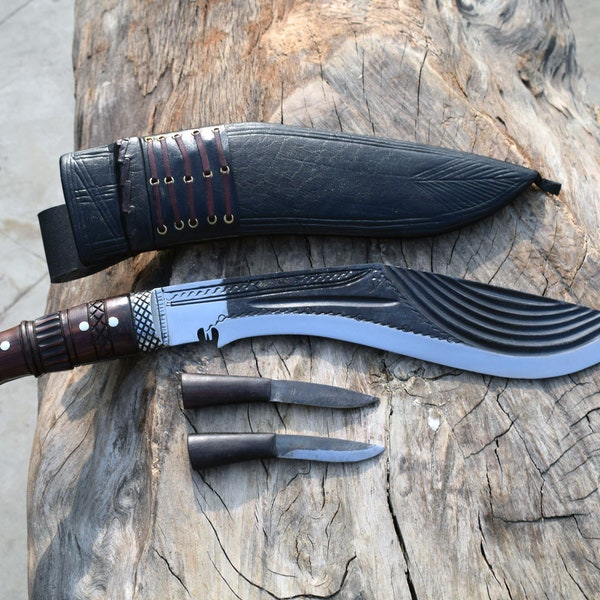 Nepalese Handmade/Gurkha Issue handmade using Kukri-kukri knife-khukuri, Fighting & Survival knife from Nepal-Fancy special (12 inch Blade)