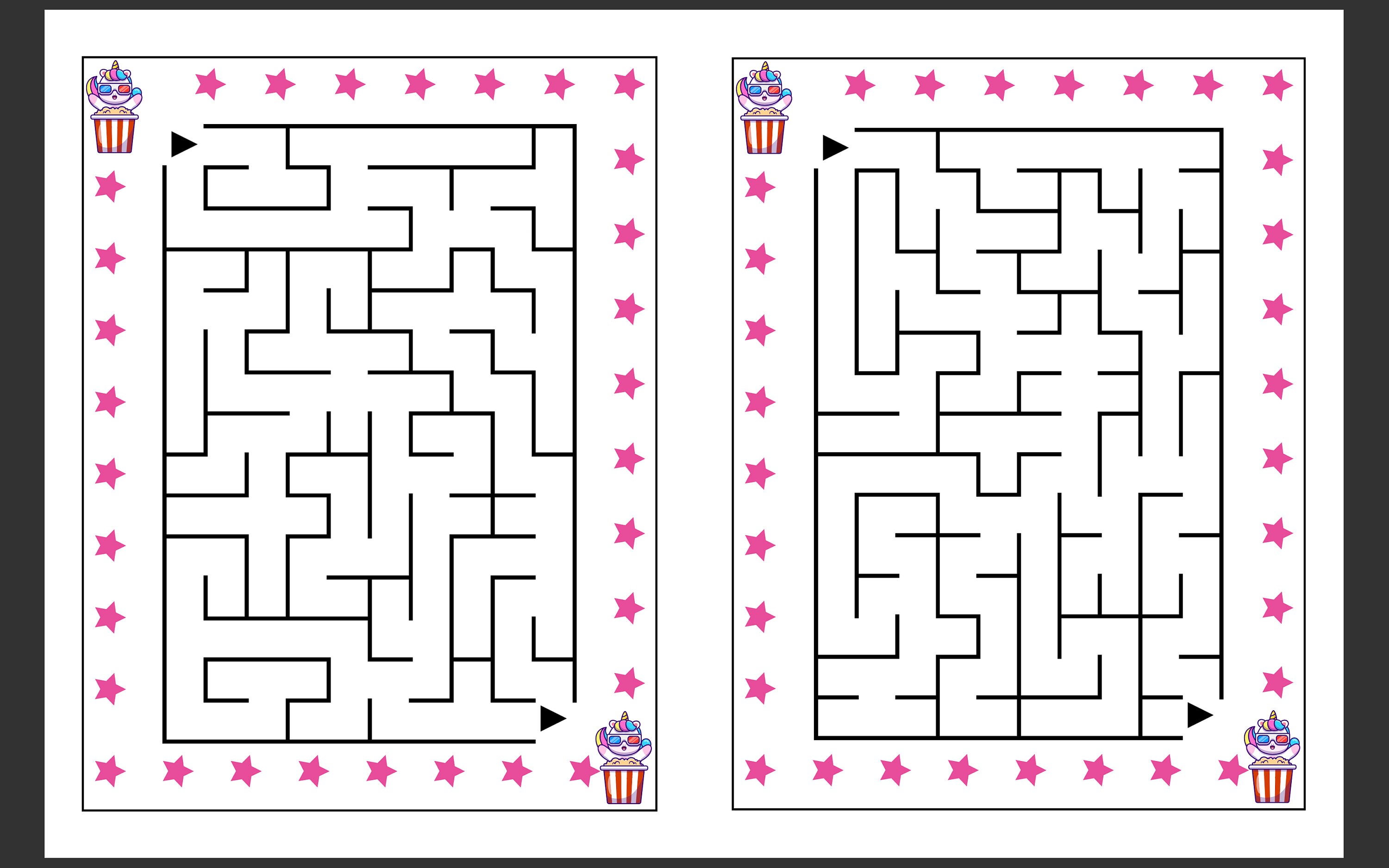 100 Unicorn maze activities for kids | Etsy