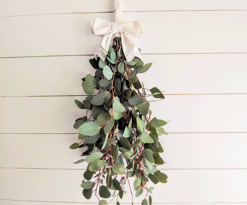 Fresh Eucalyptus Swag Wreath for Door Window or Wall Silver Etsy