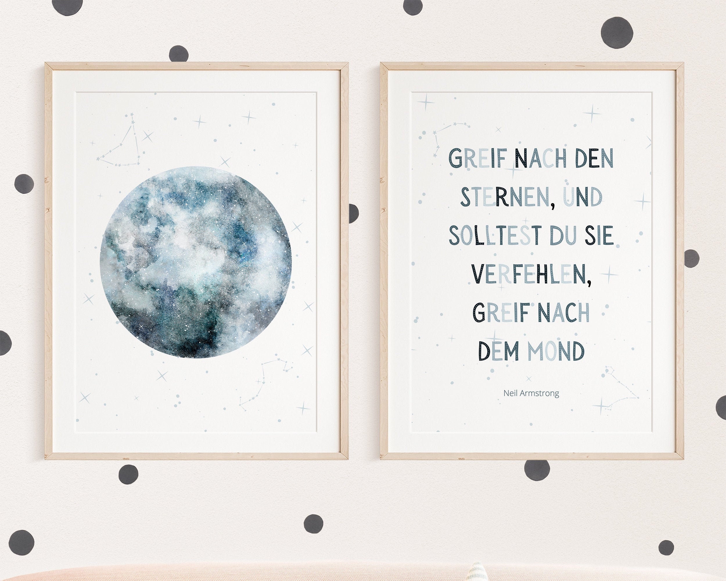 Greif nach den Sternen Kinderzimmer Kunst Druck Digital Etsy