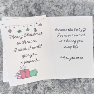 Christmas in Heaven - Christmas Cemetery Decoration - Cemetery Saddle, Greeting Card for Cemetery, Headstone/Memorial Sites - Sympathy Card