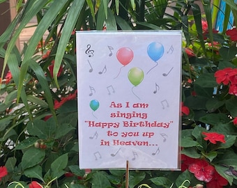 Dad Memorial, Mom Memorial, Heavenly Birthday, Cemetery Decorations, Memorial Balloons, Grave Marker , Headstone, Garden Decoration