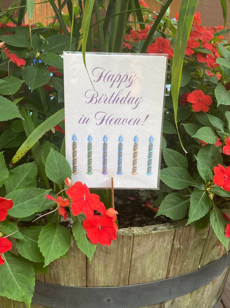 Birthday in Heaven Cemetery Decorations Grave Decorations Etsy