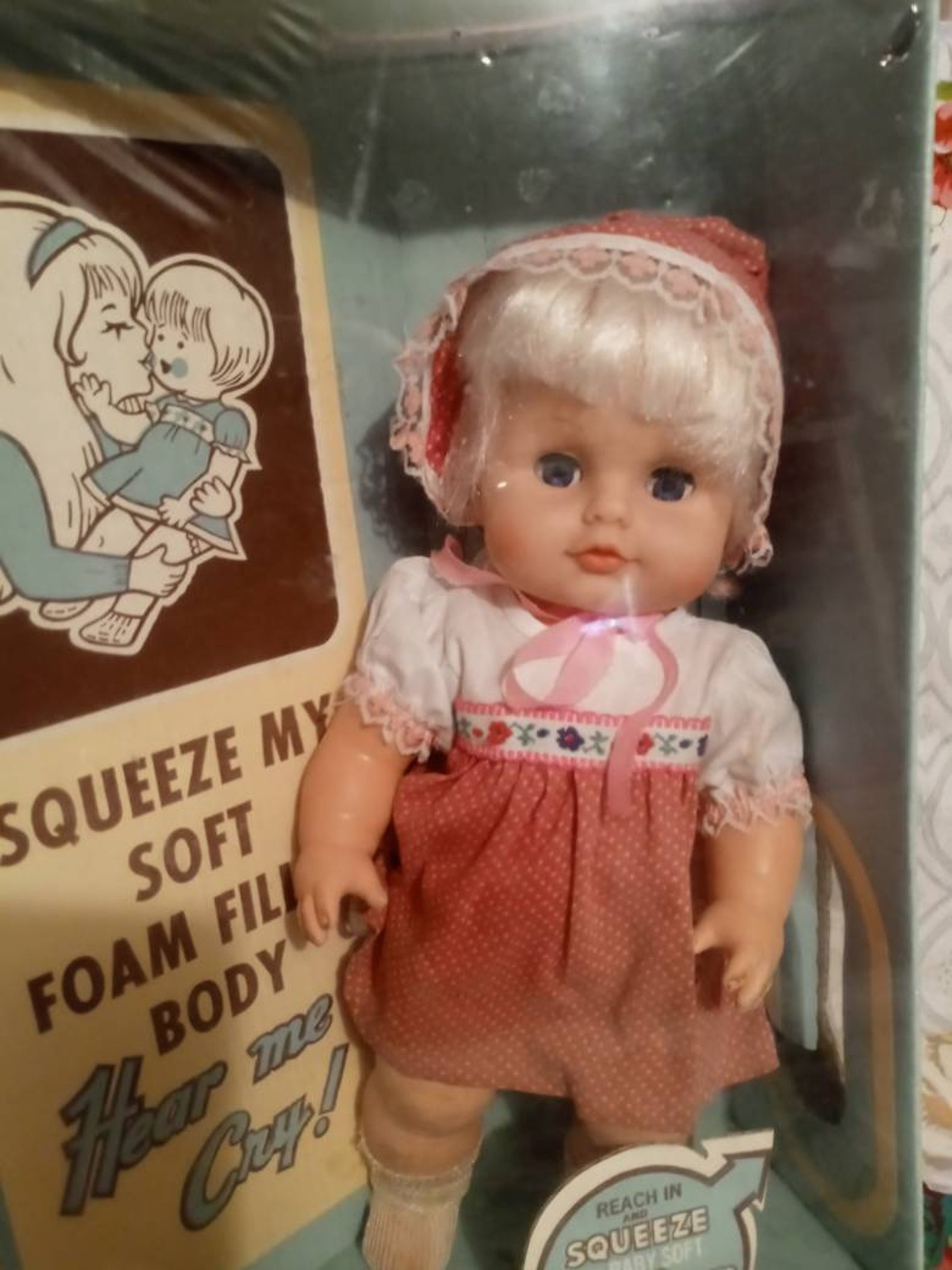 Vintage Large Baby Doll Large Softskin Doll Vintage Blonde Blueeyed