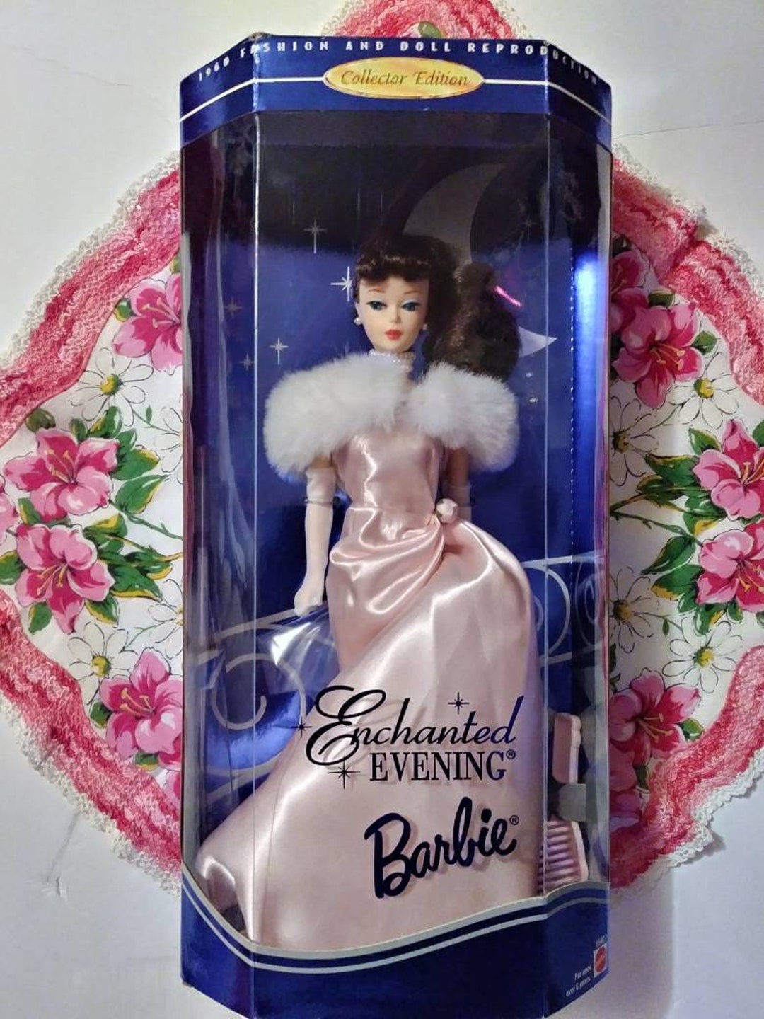 Vintage Enchanted Evening Barbie Doll NIB Brunette Blue Eyes Barbie Doll Reproduction - Etsy