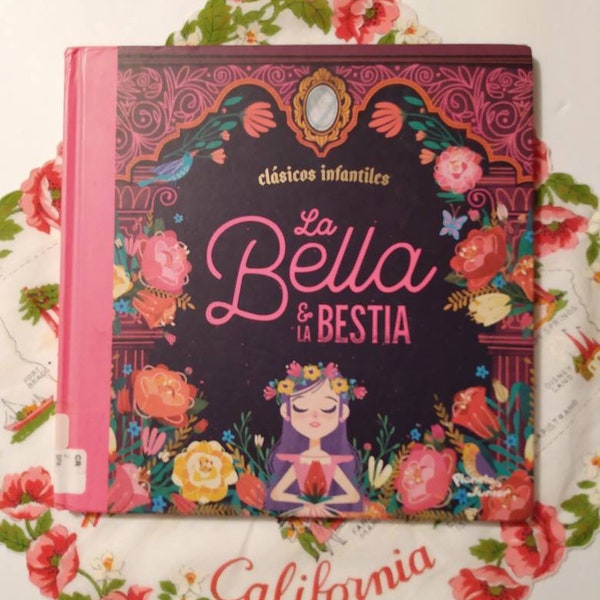 Spanish Children's Book La Bella y la Bestia( Beauty and the Beast) Vintage Children's book  Hardcover