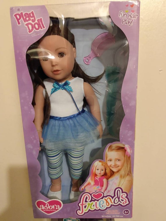 Brunette Doll NEW NIB Jointed Open Close Eyes Brunette My Friend