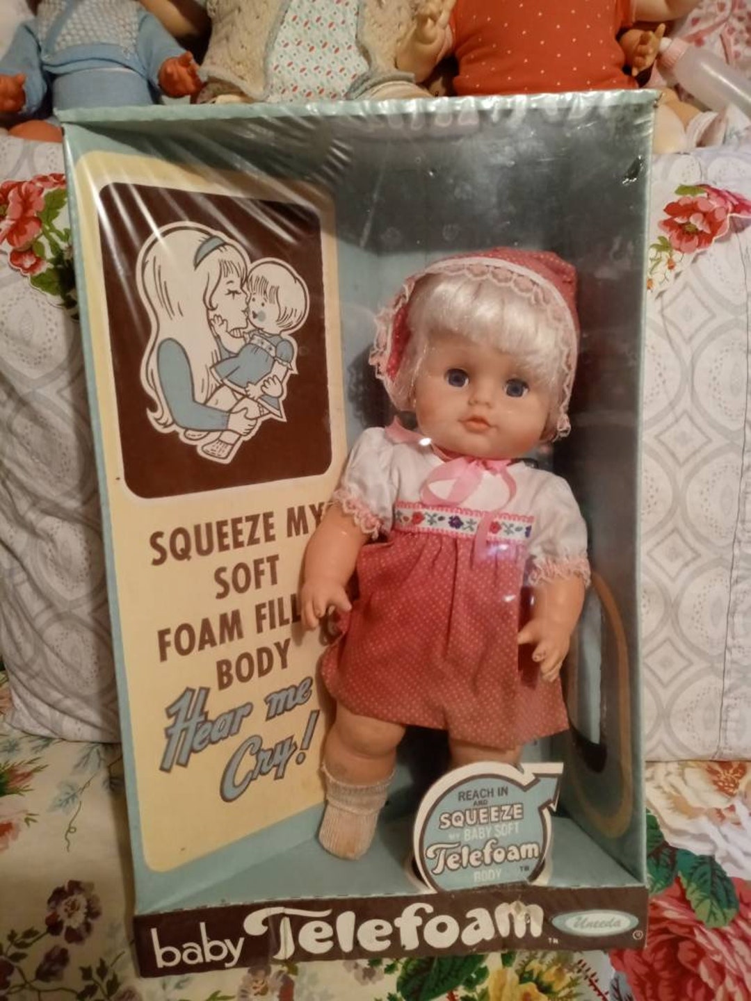 Vintage Large Baby Doll Large Softskin Doll Vintage Blonde Blueeyed