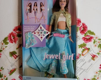 Vintage Jewel Girl Teresa Barbie Flex Waist Brunette Hair NIB GoldenStateVintageCA