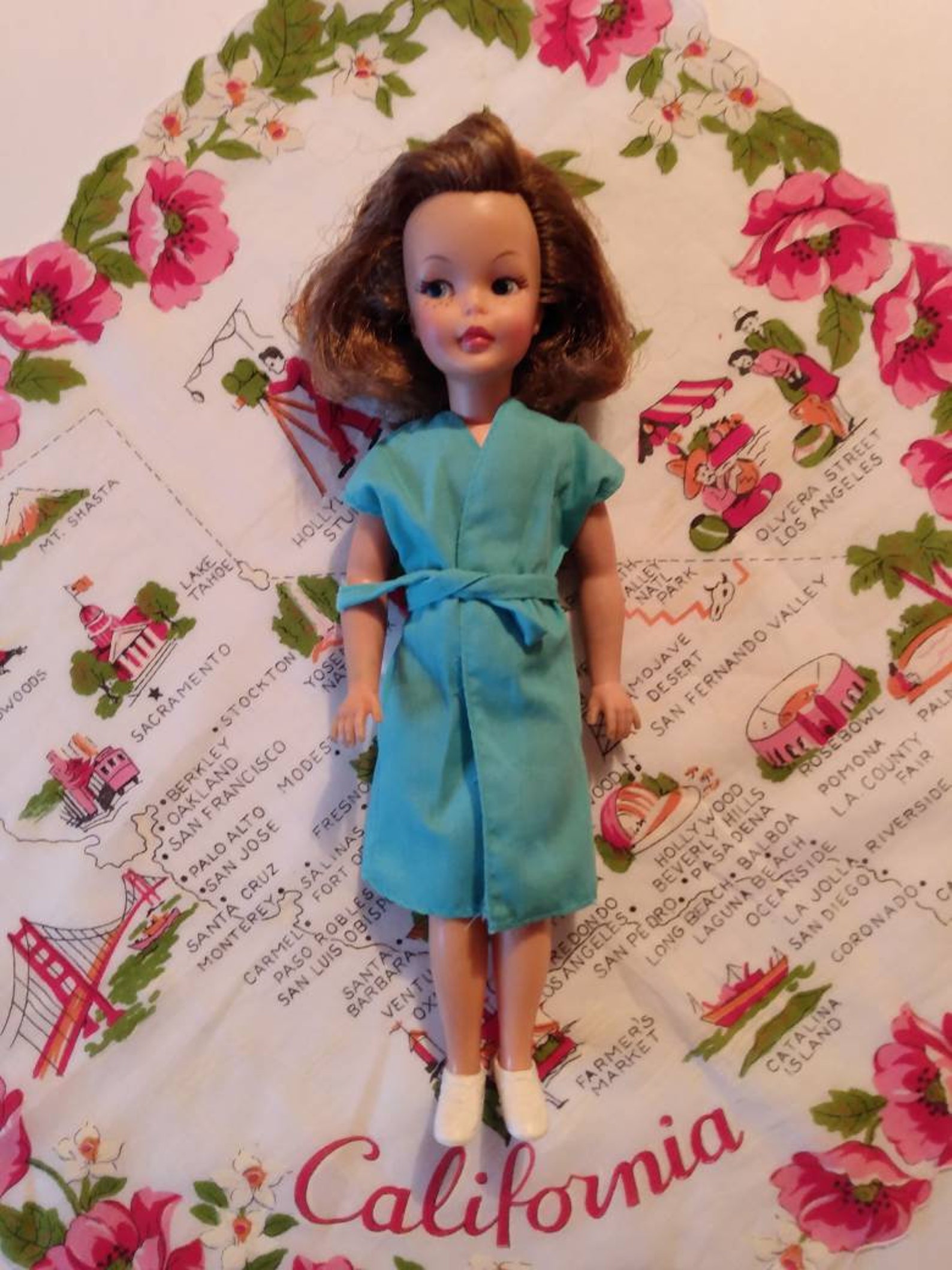Vintage Pepper Doll Blue Wrap Dress doll Clothes Tammy Etsy.de