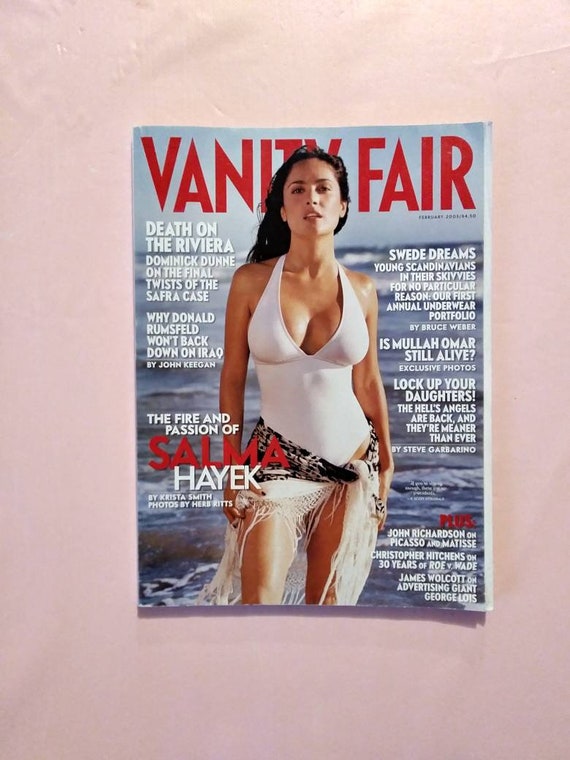 Vintage Vanity Fair Magazine Salma Hayek Vanity Fair February Etsy