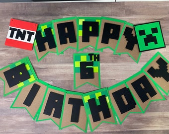 Download Minecraft Birthday Etsy