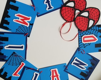 Spider Man Birthday Banner, Spider man Name Banner, Spider Man Decor, Birthday Kids Decor, Party Decor