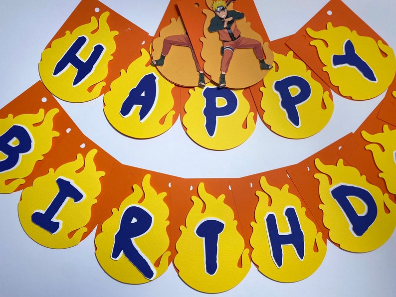 Naruto Birthday Banner Naruto Cake Topper Naruto Birthday | Etsy
