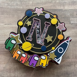 Among us inspired cake topper, Among us cake topper, Among us decor, among us topper, among us caketopper