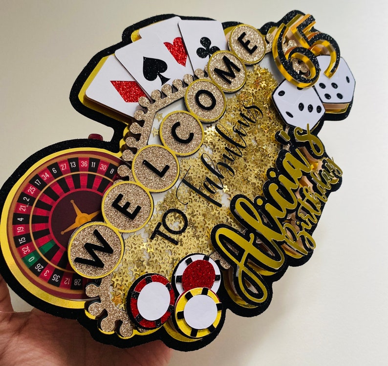 Casino Theme Shaker Cake Topper Casino Caketopper Casino - Etsy