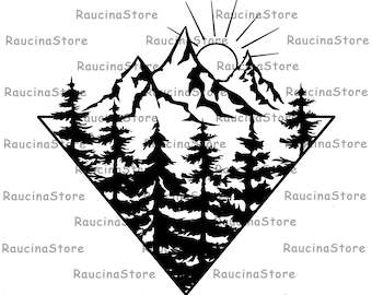 Mountains sublimation, sublimation graphics, mountains png