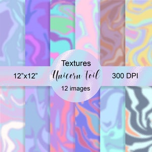 Foil digital paper, foil background, foil texture, digital scrapbooking paper, unicorn foil background, digital paper pack