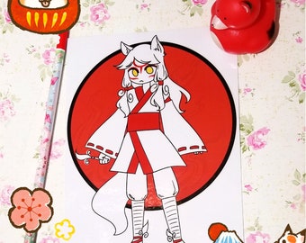 Okami Amaterasu Postcard Print