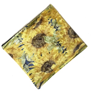 Sunflowers, Vielseitiges Halstuch, Stirnband, Hutband, Halswärmer, Damenschal, Velour Schal, Designer Gamasche