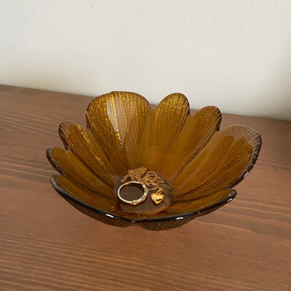 Glass Flower Bowl Etsy