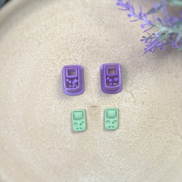 Handheld Gaming Polymer Clay Cutters, Gameboy Sharp Stud Clay Cutters, Nostalgia Resin Embossing, Nature Craft Cutte, Stud Cutter