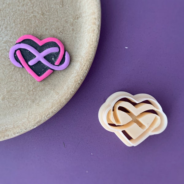 Polyamory Symbol Polymer Clay Cutters - Simple Sharp Crafting Tool for Earring Making, Jewelry Creations, Cookie Cutter or Fondant