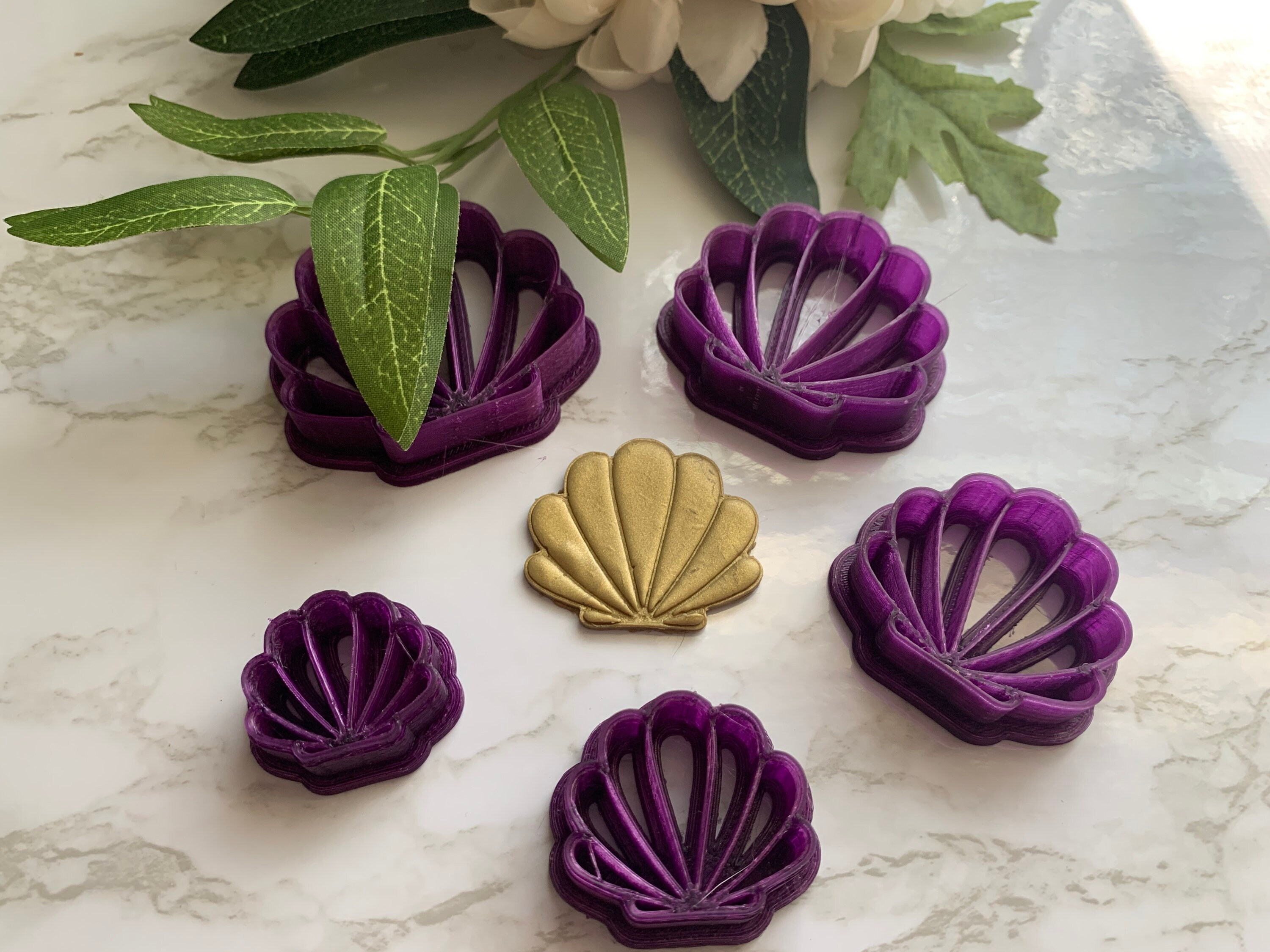Clam Shell Imprint Polymer Clay Cutters for Jewelry / Earring Making …