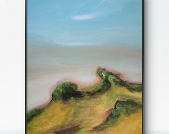 Wispy - 11x14 Colorful Acrylic Landscape Painting on Canvas Signed Original