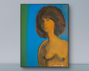 Diffused - 11x14 Colorful Acrylic Figurative Nude Painting on Canvas Signed Original