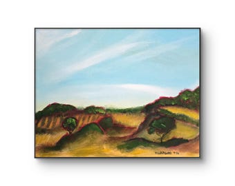 Landscape 3 - 11x14 Hand Painted Landscape Acrylic Art – Canvas Wall Decoration