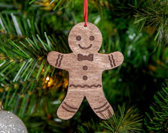 Gingerbread Man Wooden Ornament
