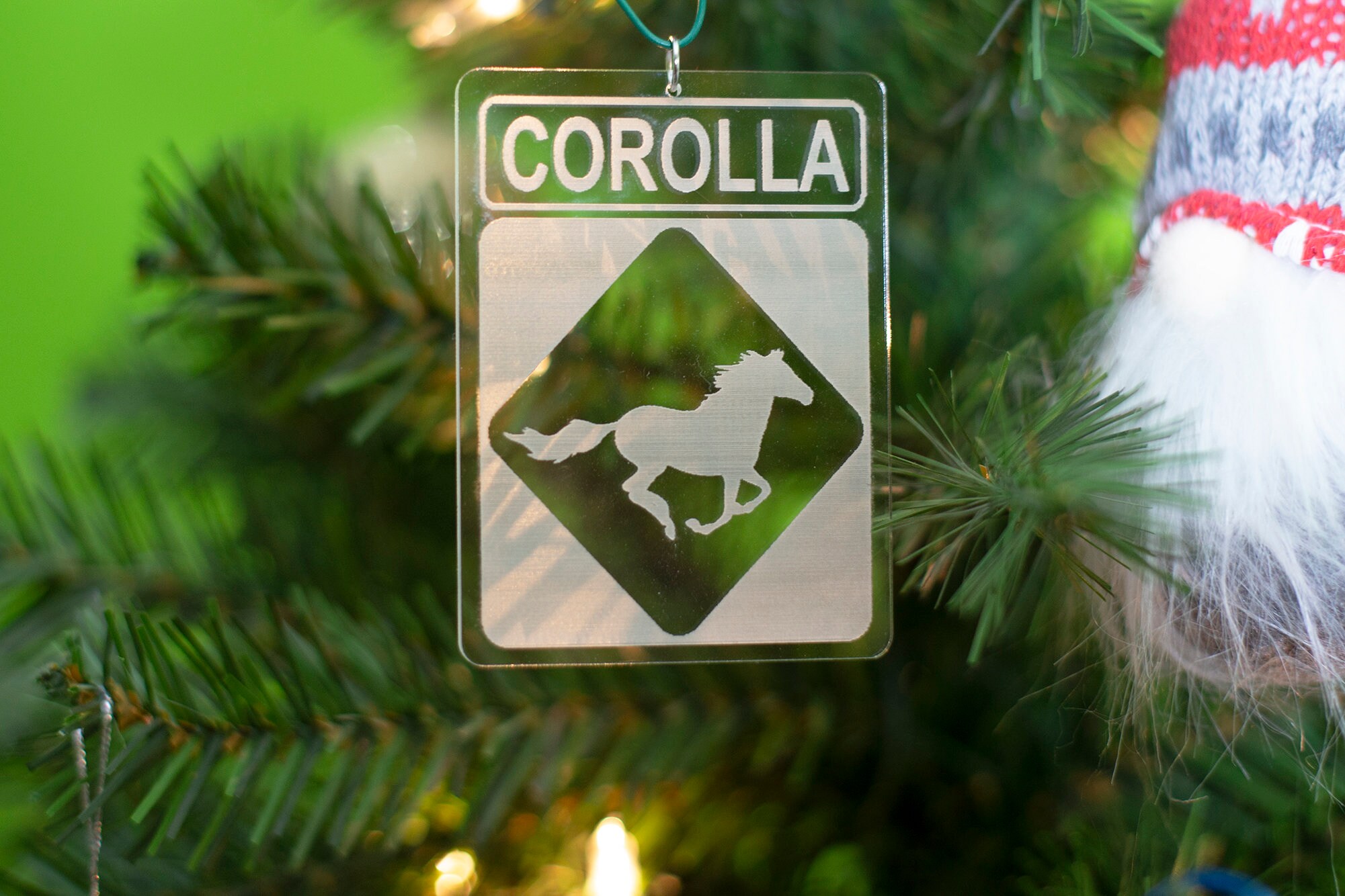 Corolla Sign Wild Horses Corolla OBX Road Sign Ornament, Corolla, Outer Banks - Etsy