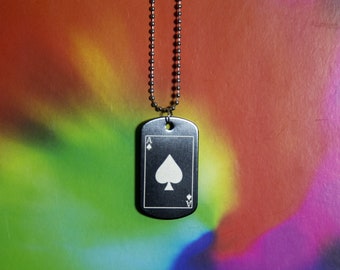 spade dog tag