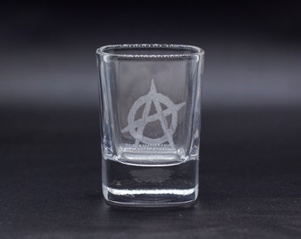 Anarchy Square Glass Shot Glass