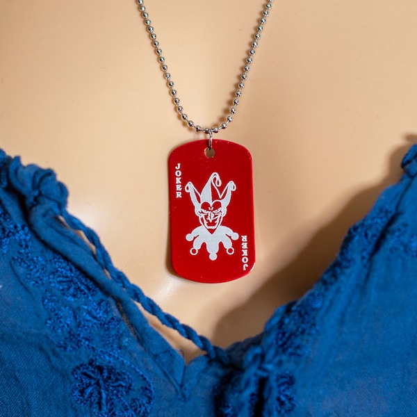 Joker Dog Tag Etsy