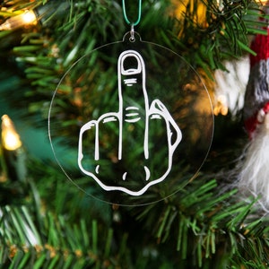 Middle Finger F-you Ornament