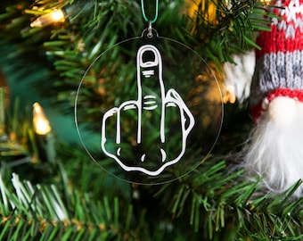 Middle Finger F-you Ornament