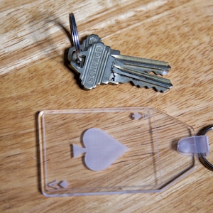 Ace of Spades Playing Card Key Chain