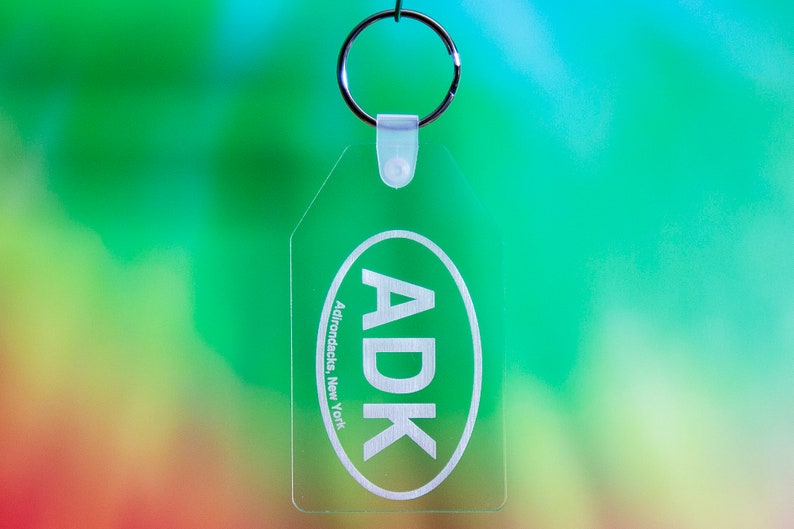 ADK Adirondacks New York Plastic Key Chain