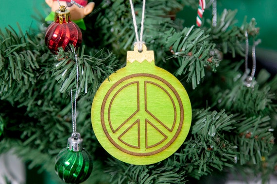 Peace sign christmas ornaments Clearance