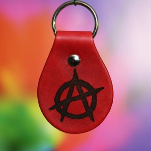 Anarchy A Leather Keychain