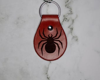 スパイダーレザーキーホルダー
