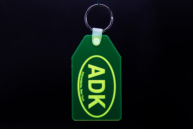 ADK Adirondacks New York Plastic Key Chain