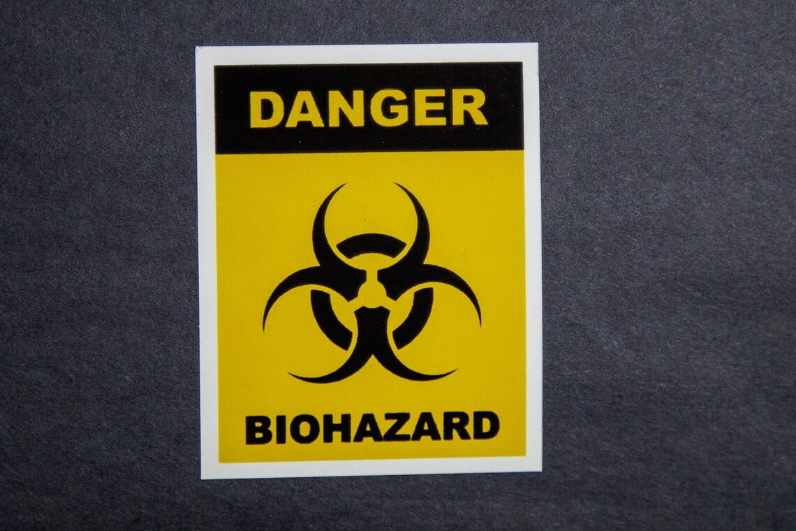 Danger Biohazard Vinyl Sticker - Etsy
