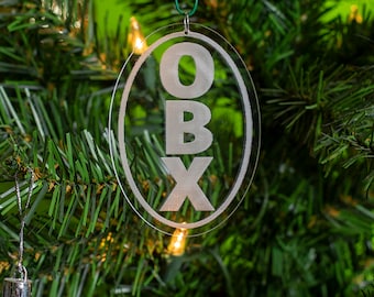 Outer Banks OBX Ornament, Vertical Oval