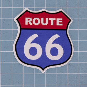 Route 66 Road Sign Vinyl Sticker