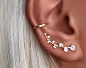 Ear Crawler Gold, Ear Climber, Silver Ear Climber, Gold Ear Crawler, Rose Gold Ear Vine