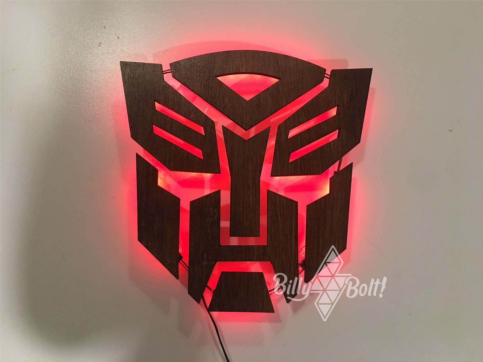 Transformers Autobot Wooden Wall Light up Decor Etsy