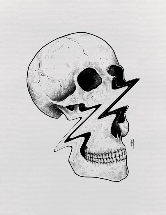 Tumblr Skull Pattern Skull Pattern (jaw Dropping) Art Print